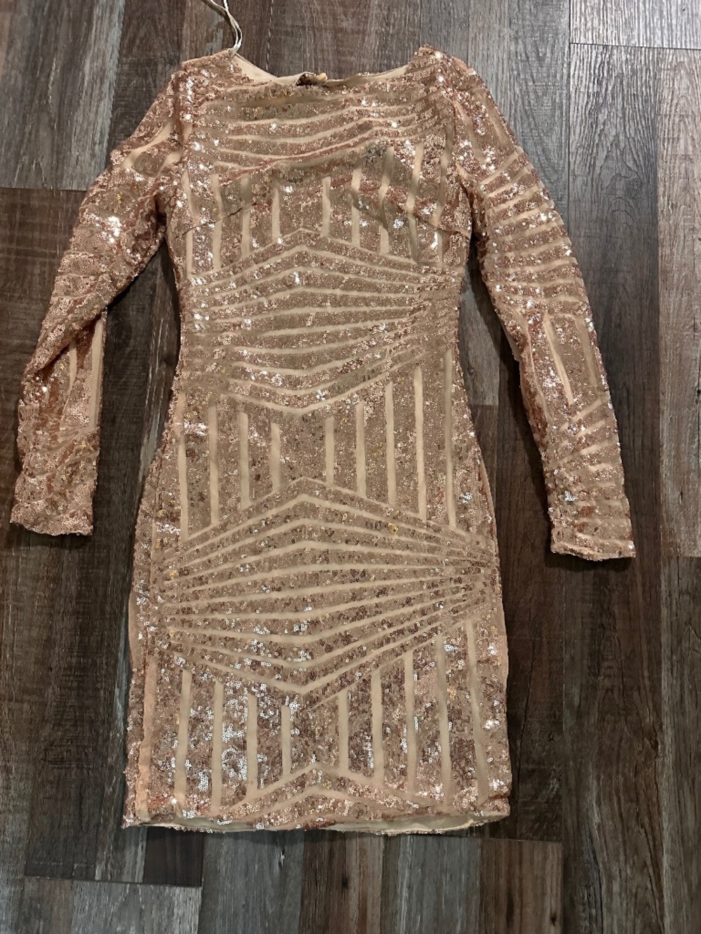 Sequin open back dress